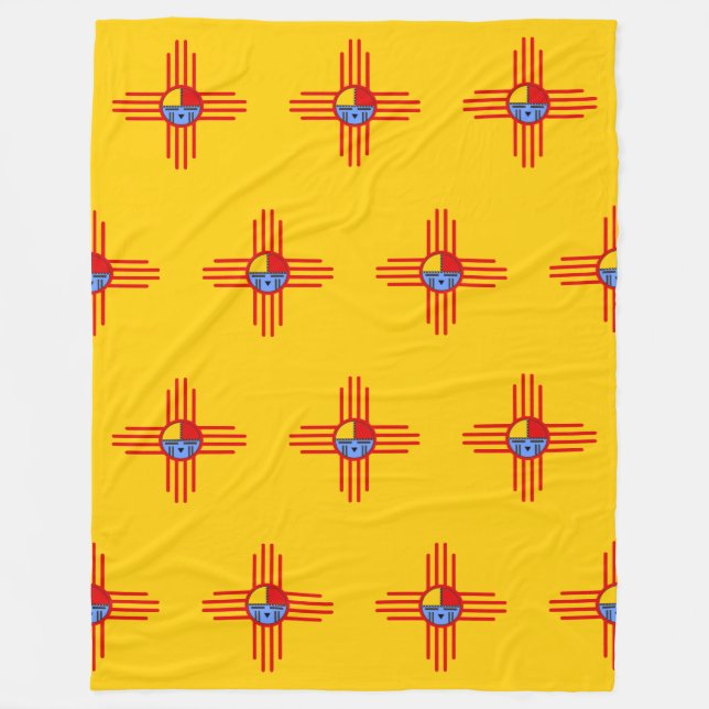 Couverture Polaire Culture amérindienne - Symbole Kachina Zia 2 (Devant)