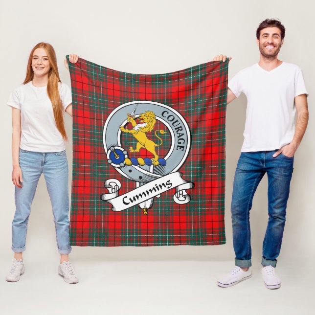 Couverture Polaire Cumul de l'insigne de clan moderne Tartan Plaid (En situation)
