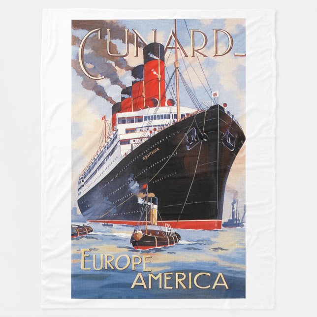 COUVERTURE POLAIRE CUNARD OCEAN LINER AQUITANIA (Devant)