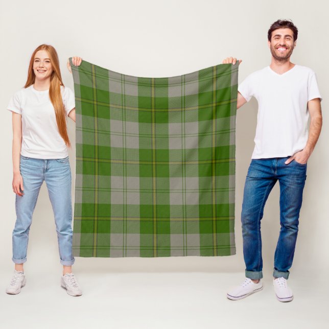 Couverture Polaire Cunningham Robe Danseurs Vert Carreaux (En situation)