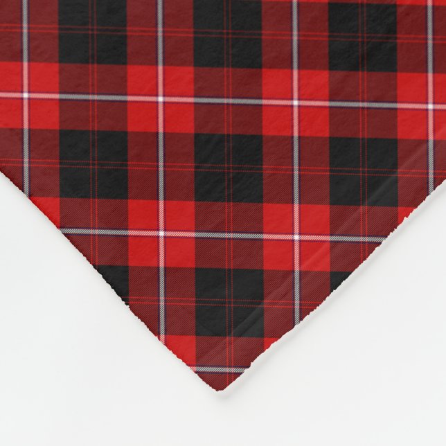 Couverture Polaire Cunningham Tartan rouge noir (Coin)