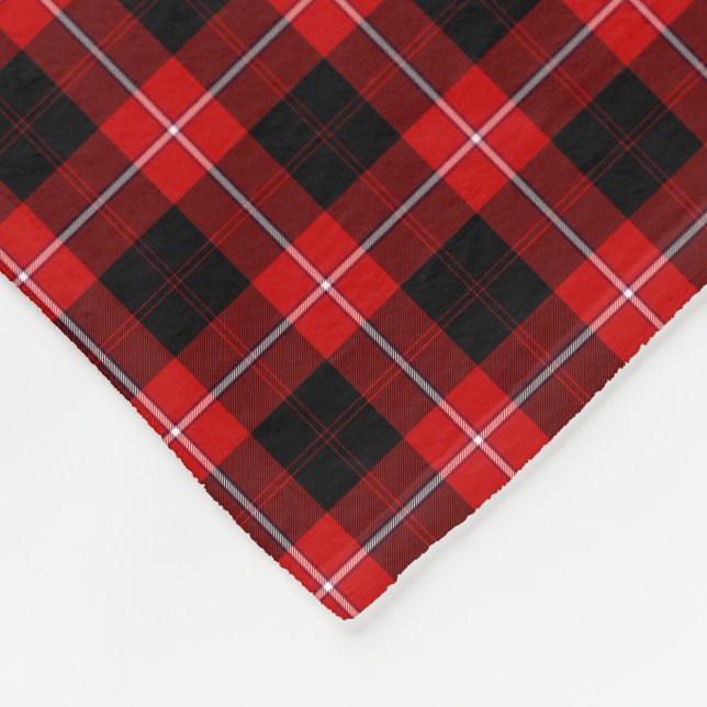 Couverture Polaire Cunningham Tartan rouge noir (Coin)