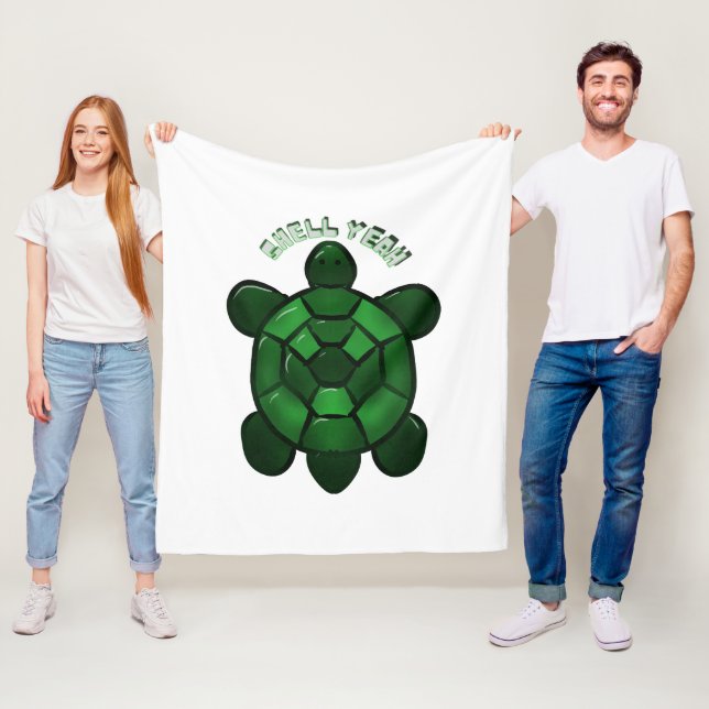 Couverture Polaire Custom and personalized Cute Turtle  (En situation)