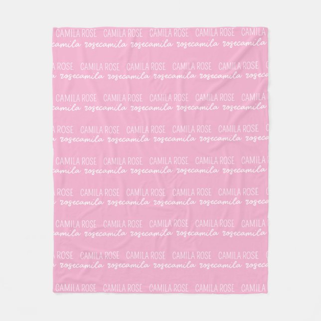 Couverture Polaire Custom Baby Blanket with Name, Personalized Name B (Devant)