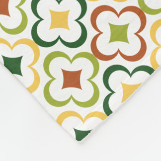 Couverture Polaire Custom Color Diamond Floral Pattern