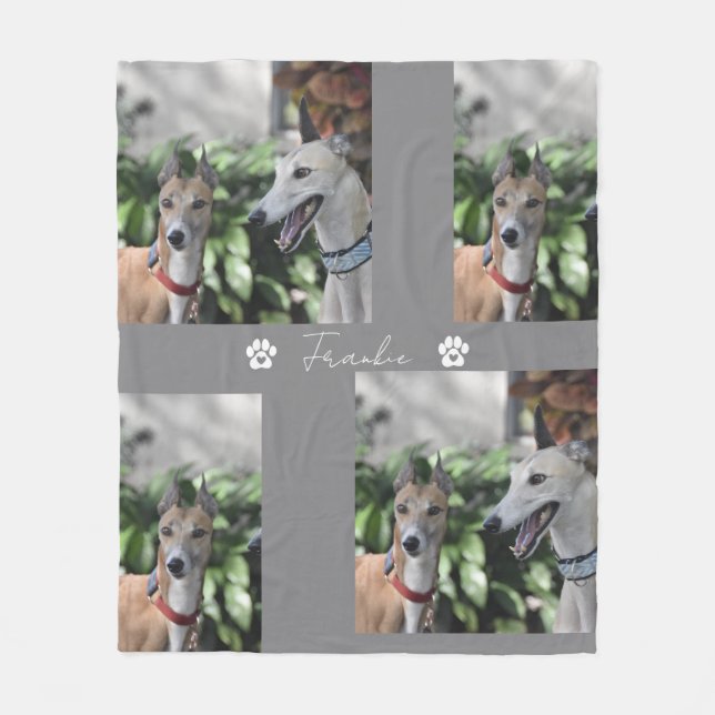 Couverture Polaire Custom Dog Cat Picture Bedding Blanket With Text,  (Devant)
