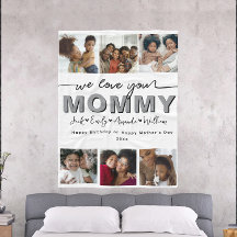 Custom Elegant Nous vous aimons Maman Collage phot