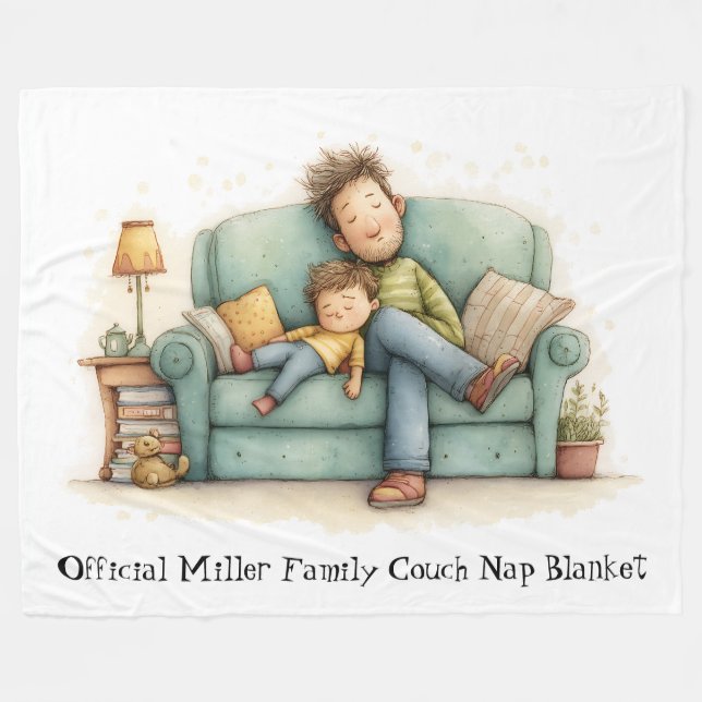 Couverture Polaire Custom Family Name Nap Blanket (Devant (Horizontal))