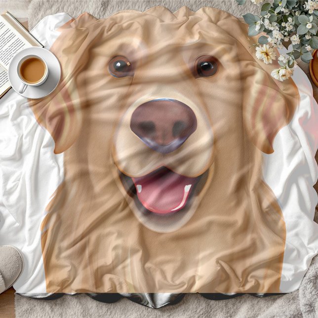 Couverture Polaire Custom Pet Pen Portrait Blanket (Créateur téléchargé)