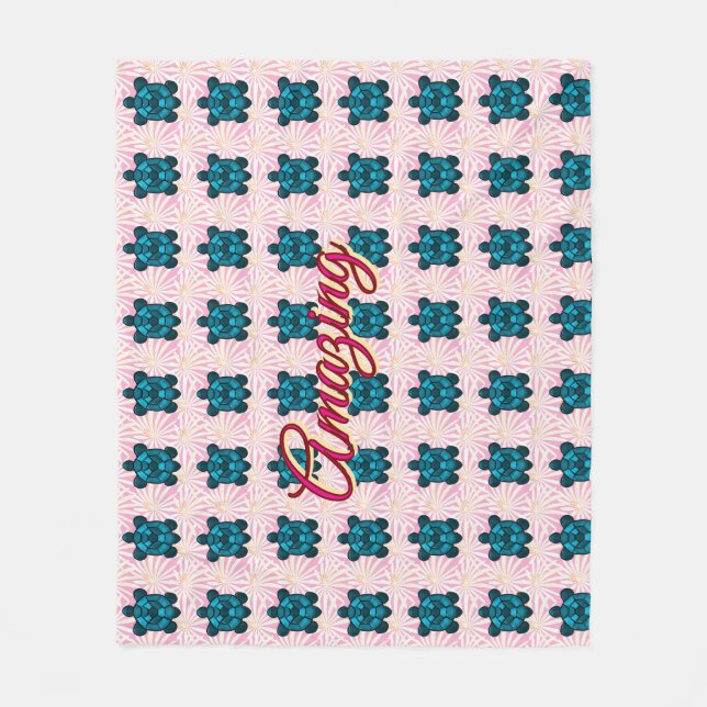 Couverture Polaire Custom turtle pattern Sherpa Blanket (Devant)