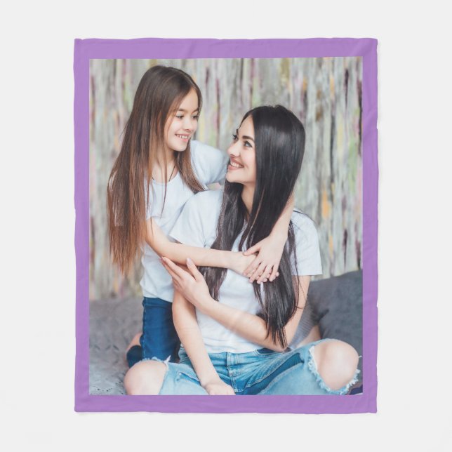 Couverture Polaire Custom Violet Aunt Photo Throw Gift from Kids (Devant)