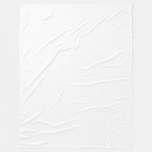 Couverture Polaire Custom white simple Design Add Photo or Text (Devant)