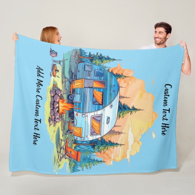 Couverture Polaire Customize Recreational Vehicle Camping Campfire (En situation)