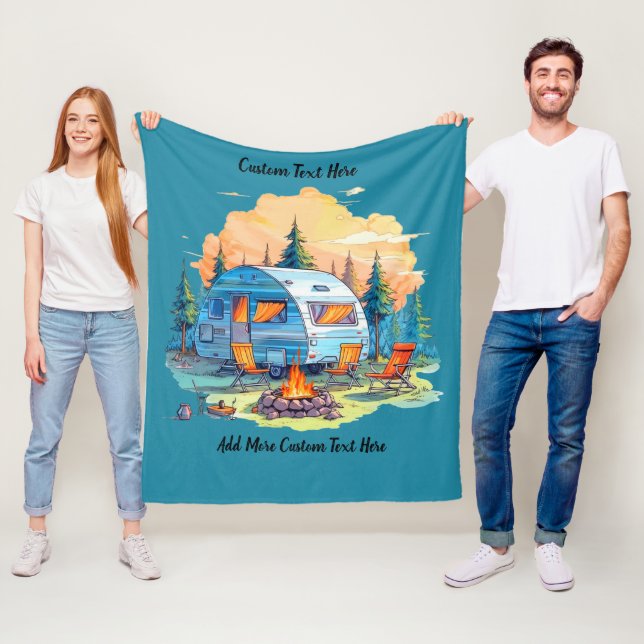 Couverture Polaire Customize Recreational Vehicle Camping Campfire (En situation)