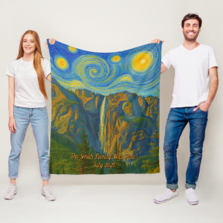 Couverture Polaire Customize van Gogh Yosemite Valley Family Vacation