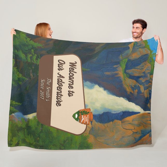 Couverture Polaire Customize Yosemite Falls Park Family Adventure (En situation)
