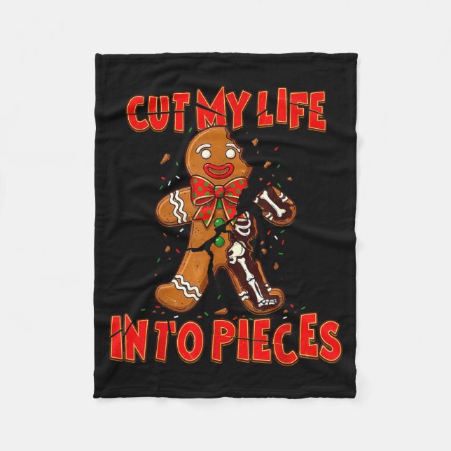 Couverture Polaire Cut My Life Into Eces Gingerbread Christmas Elder  (Devant)