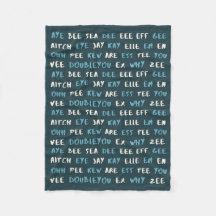Cute ABC ‘AYE BEE SEA’ Phonetic Baby Blanket
