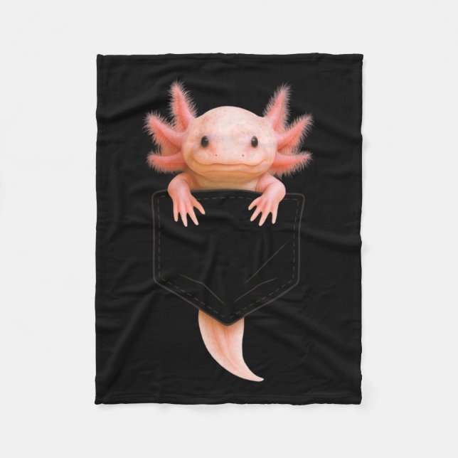 Couverture Polaire Cute Axolotl Cket Funny For Men Women Teen Kid Lon (Devant)