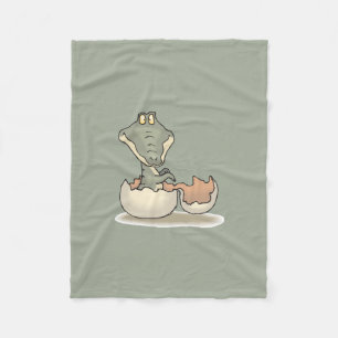 Couverture Polaire Cute Baby Alligator Cartoon Hatching from Eggshell