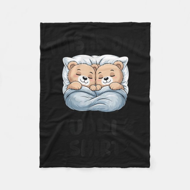 Couverture Polaire Cute Bear Couple This Is Our Cuddle  (Devant)