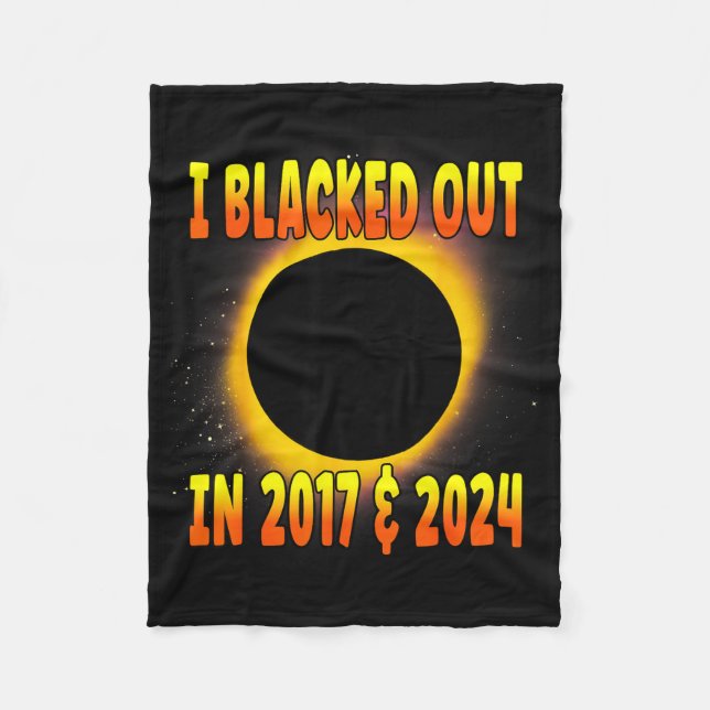 Couverture Polaire Cute Blacked Out 2017 Éclipse Totale du Soleil (Devant)