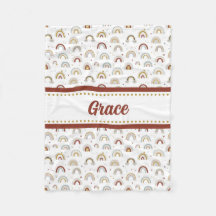 Cute Boho arc-en-ciel Motif Enfants Blanche polair