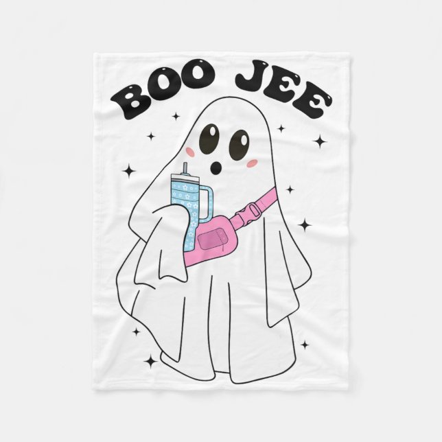 Couverture Polaire Cute Boo Ghost Funny Costume d'Halloween Boo Jee G (Devant)
