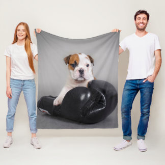 Couverture Polaire Cute Bulldog Boxe Anglais Bulldog Lover cadeau