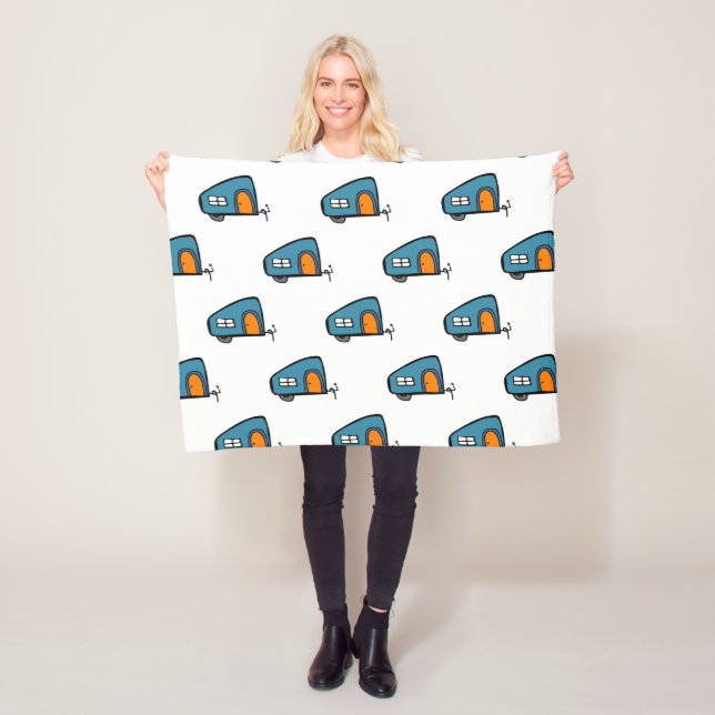 Couverture Polaire Cute Camper (En situation)
