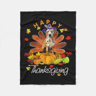 Couverture Polaire Cute Catahoula Leopard Chien Bon thanksgiving Turk