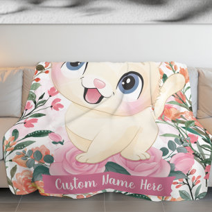 Couverture Polaire Cute Chat Roses Roses Roses Roses Roses Fleurs Ros