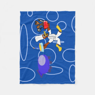 Couverture Polaire Cute Chef Ducky Kazoo Blue Cercles