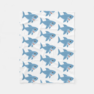 Couverture Polaire Cute Cute Petit Requin Blanche polaire personnalis