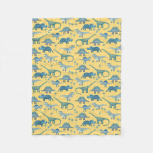 Couverture Polaire Cute Dinosaure préhistorique Motif Jaune