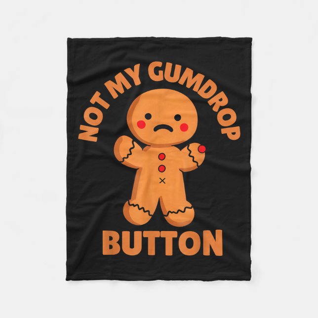 Couverture Polaire Cute Emotional Funny Gingerbread Man Not My Gumdro (Devant)