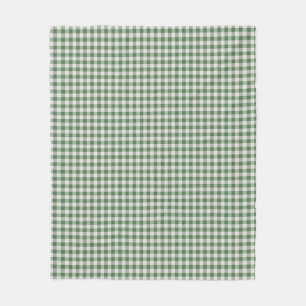 Couverture Polaire Cute En vichy rétro Motif Vert hiver