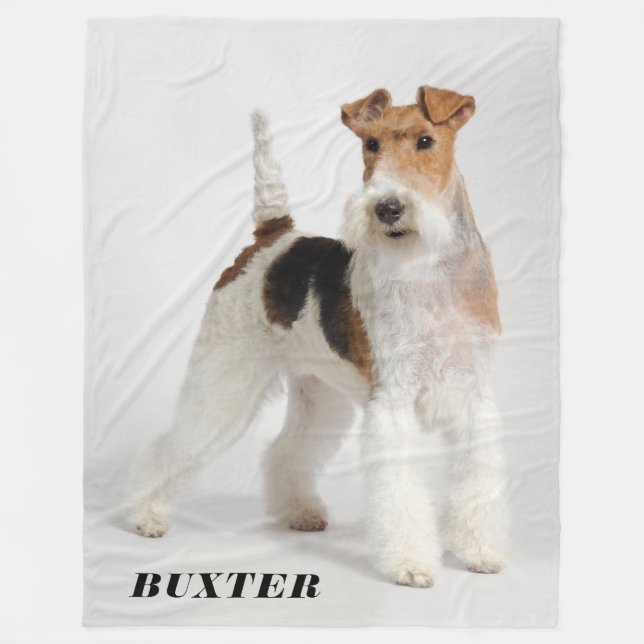 Couverture Polaire Cute Fil Fox Terrier Chien Photo (Devant)