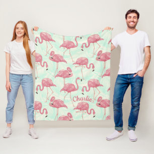 Couverture Polaire Cute Flamingo modèle personnalisé nom flece couv