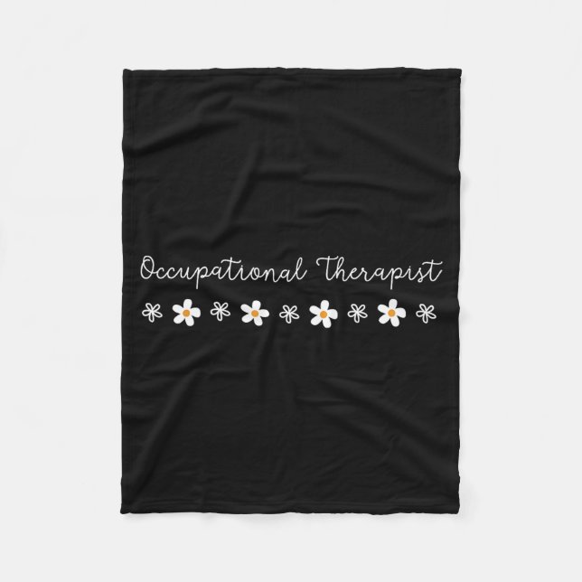 Couverture Polaire Cute Floral Daisy Occupational Therapy Therast Ot  (Devant)