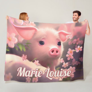 Couverture Polaire Cute Fluffy Cochon polaire Blanket