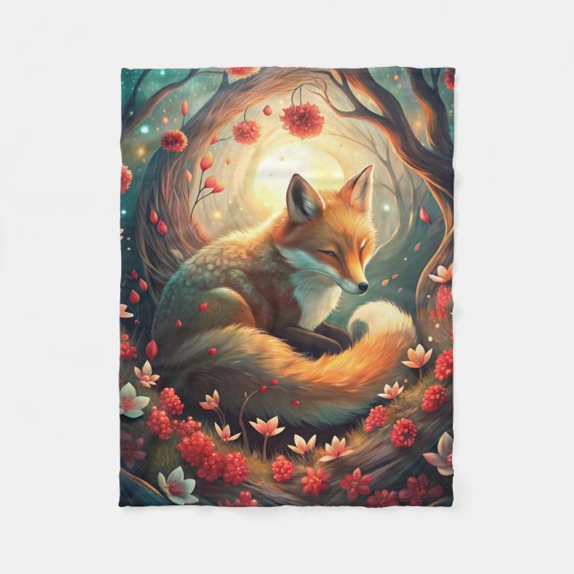 Couverture Polaire Cute Fox (Devant)