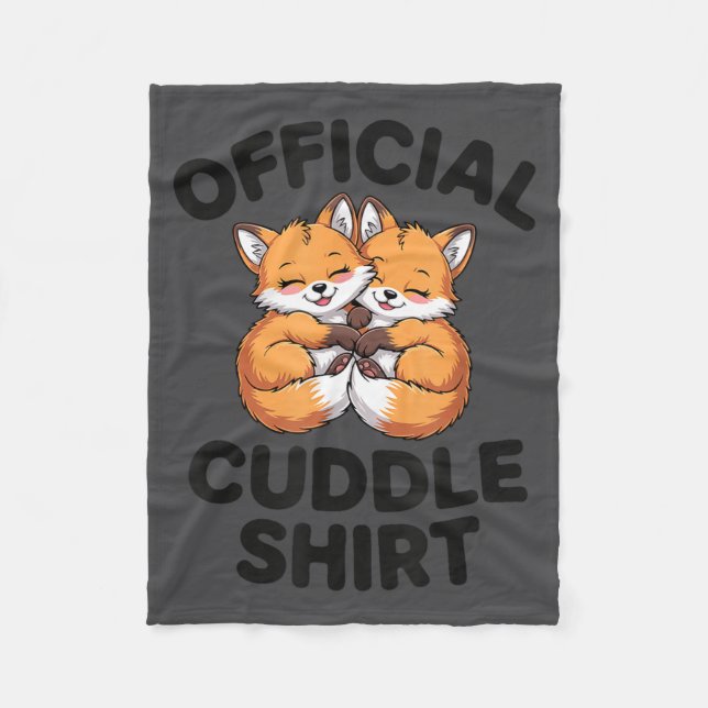 Couverture Polaire Cute Fox Snuggle Couple This Is My Cuddle  (Devant)
