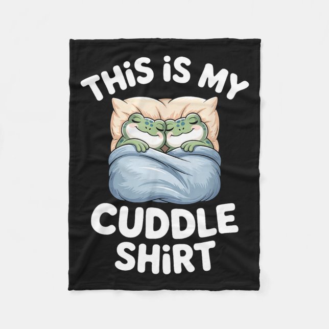 Couverture Polaire Cute Frog Cozy This Is My Cuddle  (Devant)
