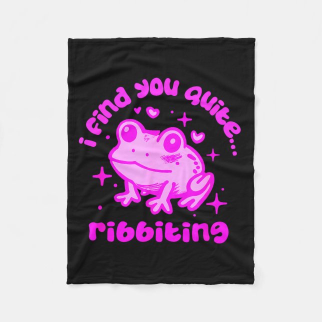 Couverture Polaire Cute Frog Pun Ribbiting Frog Lovers Quote Design  (Devant)