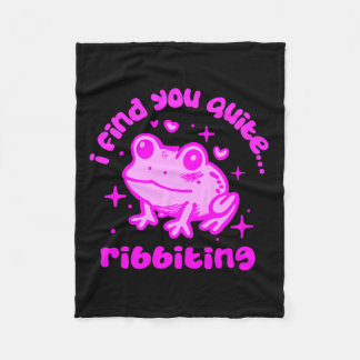 Couverture Polaire Cute Frog Pun Ribbiting Frog Lovers Quote Design P
