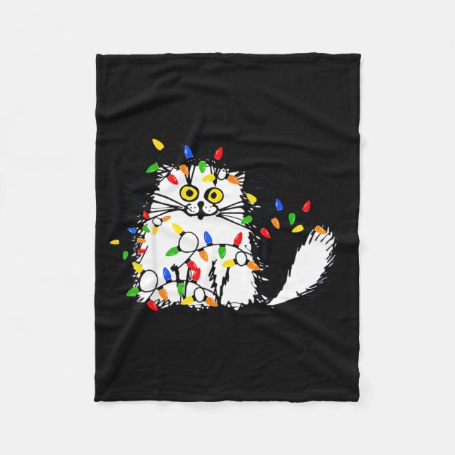 Couverture Polaire Cute Funny Animal Lover Cat Christmas  (Devant)