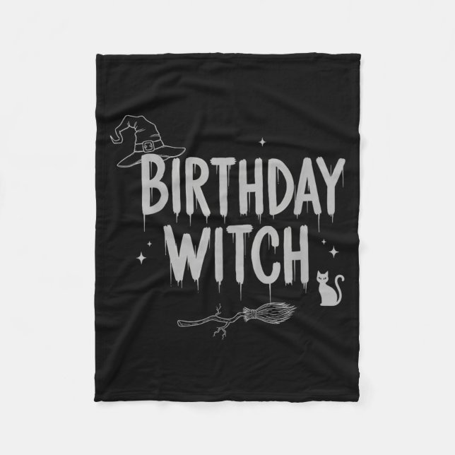 Couverture Polaire Cute Funny Witch Witchy Birthday Witches Happy Wom (Devant)