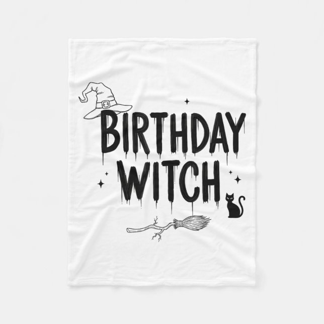 Couverture Polaire Cute Funny Witch Witchy Birthday Witches Happy Wom (Devant)