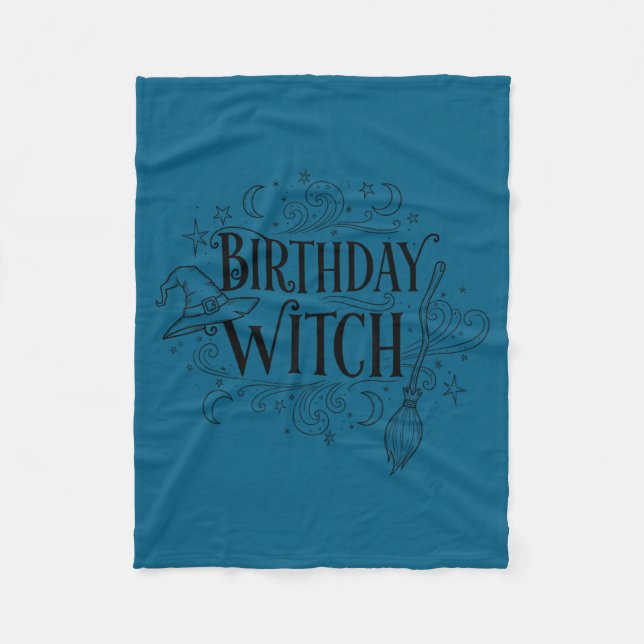 Couverture Polaire Cute Funny Witch Witchy Birthday Witches Happy Wom (Devant)